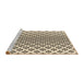 Sideview of Machine Washable Transitional Coffee Brown Rug, wshpat2392brn