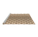 Sideview of Machine Washable Transitional Saddle Brown Rug, wshpat2392org