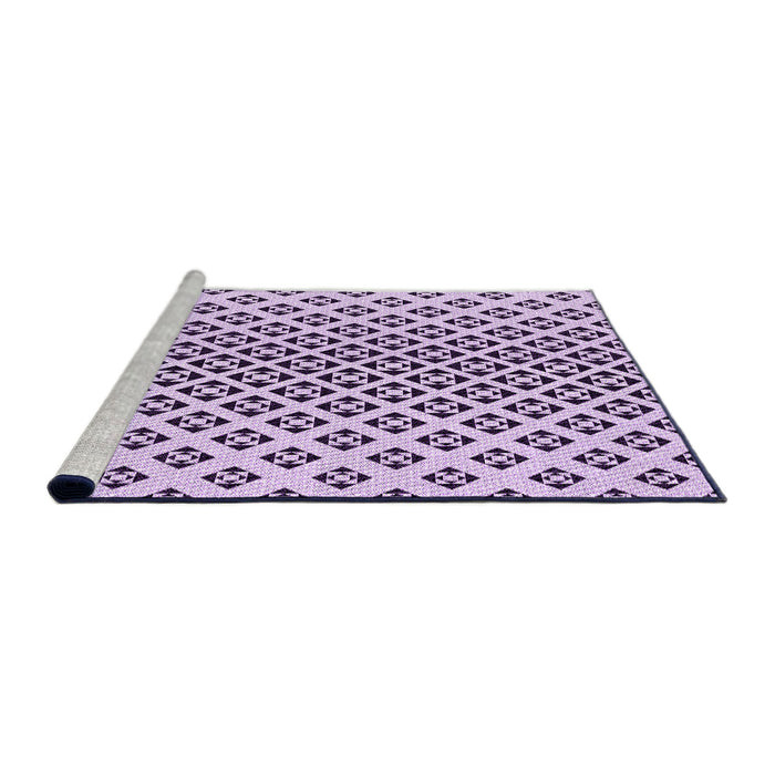 Sideview of Machine Washable Transitional Purple Rug, wshpat2392pur