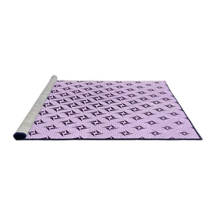 Sideview of Machine Washable Transitional Lilac Purple Rug, wshpat2393pur