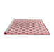 Sideview of Machine Washable Transitional Pink Rug, wshpat2393rd