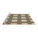 Sideview of Machine Washable Transitional Vanilla Gold Rug, wshpat2394brn