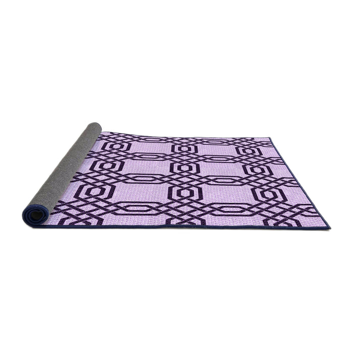 Thickness of Patterned Purple Rug, pat2394pur