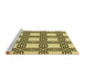 Sideview of Machine Washable Transitional Mustard Yellow Rug, wshpat2394yw