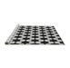 Sideview of Machine Washable Transitional Charcoal Black Rug, wshpat2395gry