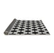 Thickness of Patterned Charcoal Black Rug, pat2395gry