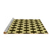 Sideview of Machine Washable Transitional Black Brown Rug, wshpat2395yw