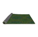 Thickness of Patterned Dark Forest Green Rug, pat2396grn