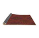 Thickness of Patterned Mahogany Brown Rug, pat2396org