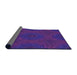 Thickness of Patterned Bright Purple Rug, pat2396pur