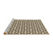 Sideview of Machine Washable Transitional Vanilla Gold Rug, wshpat2397brn