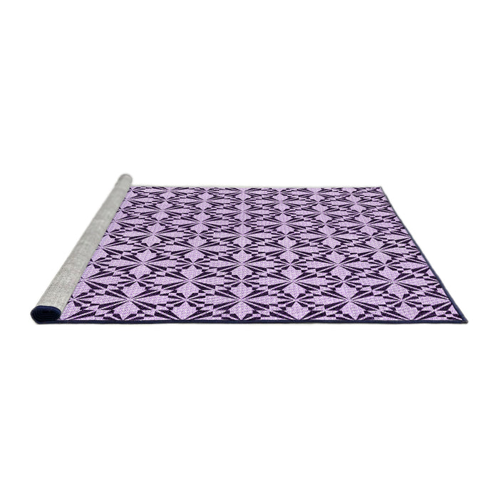 Sideview of Machine Washable Transitional Purple Rug, wshpat2397pur