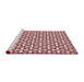 Sideview of Machine Washable Transitional Brown Red Rug, wshpat2397rd