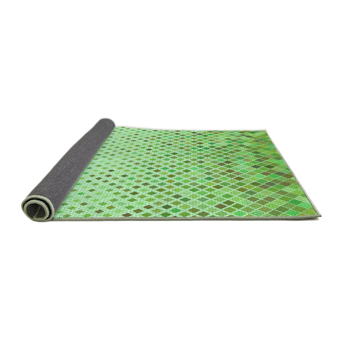 Thickness of Patterned Green Rug, pat2398grn