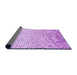 Thickness of Patterned Blossom Pink Rug, pat2398pur