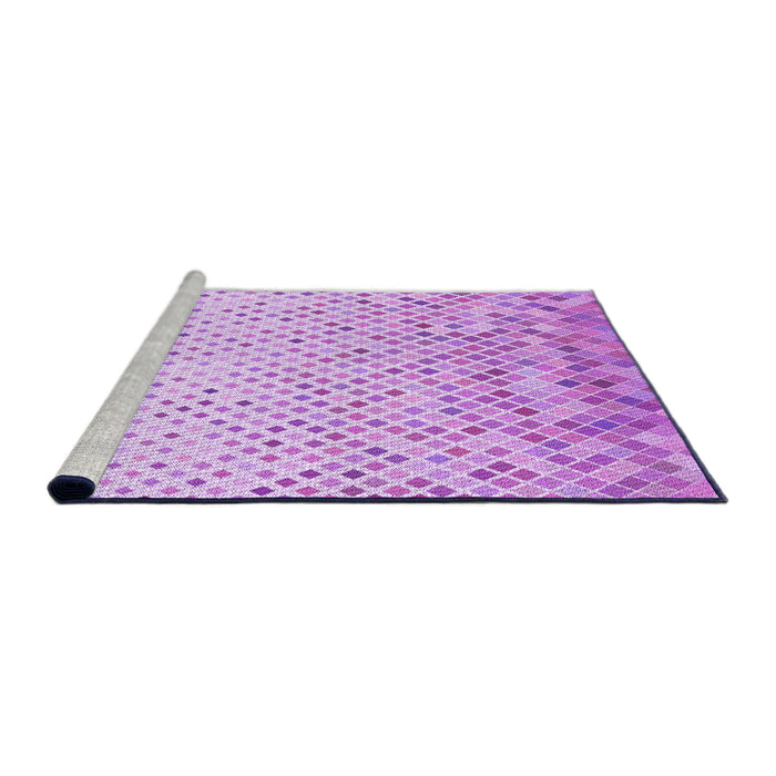 Sideview of Machine Washable Transitional Blossom Pink Rug, wshpat2398pur
