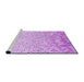 Sideview of Machine Washable Transitional Blossom Pink Rug, wshpat2398pur