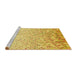 Sideview of Machine Washable Transitional Dark Orange Rug, wshpat2398yw