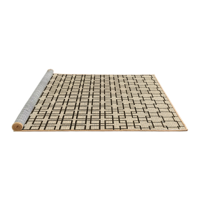 Sideview of Machine Washable Transitional Wheat Beige Rug, wshpat2399brn