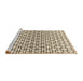 Sideview of Machine Washable Transitional Wheat Beige Rug, wshpat2399brn