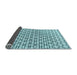 Thickness of Patterned Deep-Sea Green Rug, pat2399lblu