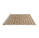 Sideview of Machine Washable Transitional Sienna Brown Rug, wshpat2399org