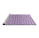 Sideview of Machine Washable Transitional Purple Flower Purple Rug, wshpat2399pur