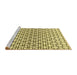 Sideview of Machine Washable Transitional Mustard Yellow Rug, wshpat2399yw