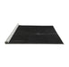 Sideview of Machine Washable Transitional Black Rug, wshpat24gry