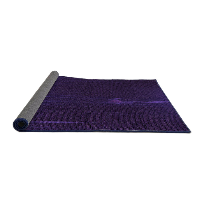 Thickness of Patterned Bright Purple Rug, pat24pur