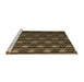 Sideview of Machine Washable Transitional Bronze Brown Rug, wshpat240brn