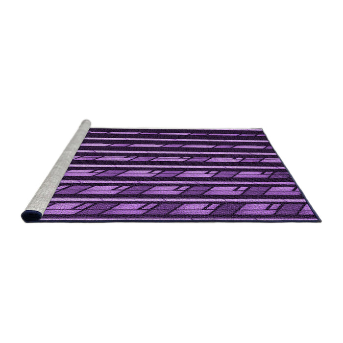 Sideview of Machine Washable Transitional Purple Rug, wshpat240pur