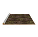 Sideview of Machine Washable Transitional Oak Brown Rug, wshpat2400brn