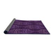 Thickness of Patterned Dark Orchid Purple Rug, pat2400pur