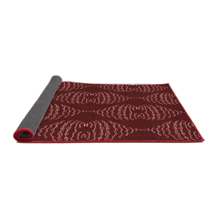 Thickness of Patterned Red Rug, pat2400rd