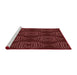 Sideview of Machine Washable Transitional Red Rug, wshpat2400rd