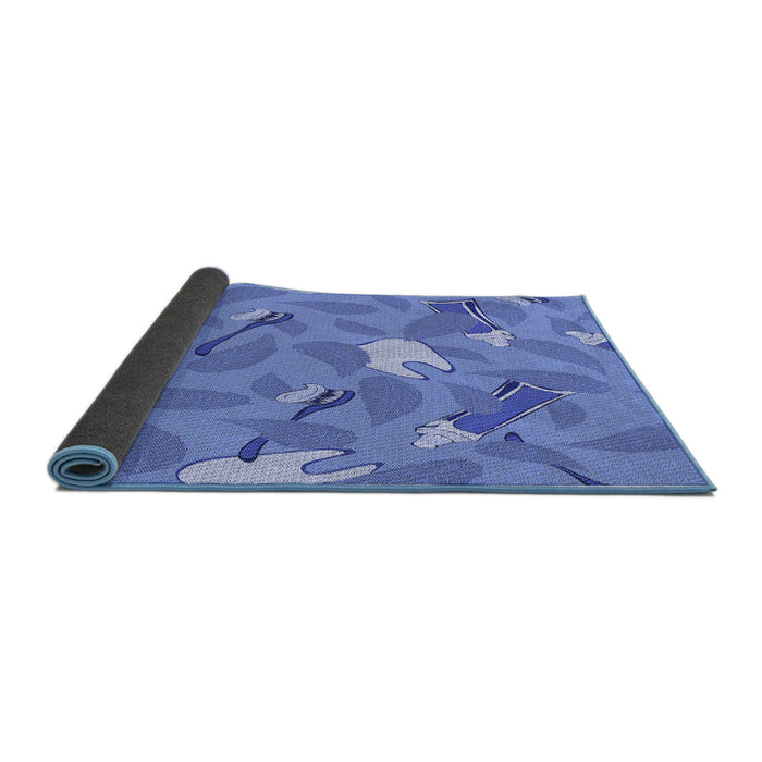 Thickness of Patterned Blue Rug, pat2401blu