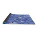 Thickness of Patterned Blue Rug, pat2401blu