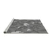 Sideview of Machine Washable Transitional Carbon Gray Rug, wshpat2401gry