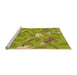 Sideview of Machine Washable Transitional Dark Yellow Green Rug, wshpat2401org