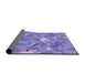 Thickness of Patterned Purple Mimosa Purple Rug, pat2401pur