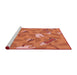 Sideview of Machine Washable Transitional Orange Rug, wshpat2401rd