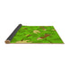 Thickness of Patterned Bright Green Rug, pat2401yw