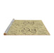 Sideview of Machine Washable Transitional Brass Green Rug, wshpat2402brn