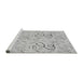 Sideview of Machine Washable Transitional Gunmetal Gray Rug, wshpat2402gry