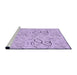 Sideview of Machine Washable Transitional Blossom Pink Rug, wshpat2402pur