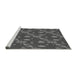 Sideview of Machine Washable Transitional Gray Rug, wshpat2403gry