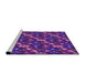 Sideview of Machine Washable Transitional Bright Purple Rug, wshpat2403pur