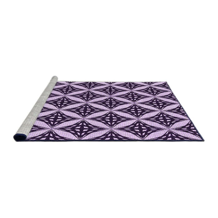 Sideview of Machine Washable Transitional Dark Purple Rug, wshpat2404pur