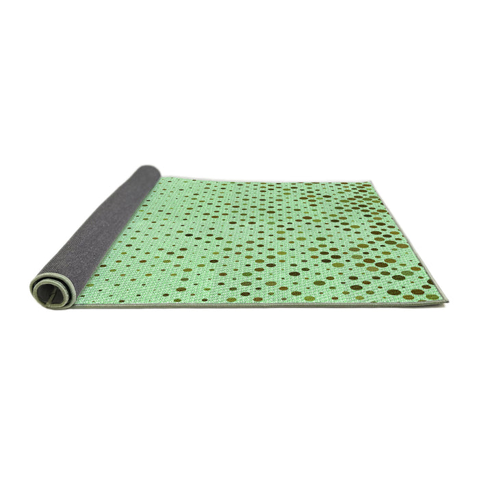 Thickness of Patterned Mint Green Rug, pat2405grn